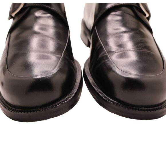 Cole Haan Mens 10D Black Leather Monk Strap Loafers Buckle Dress Shoes Slip-ons - Picture 8 of 13